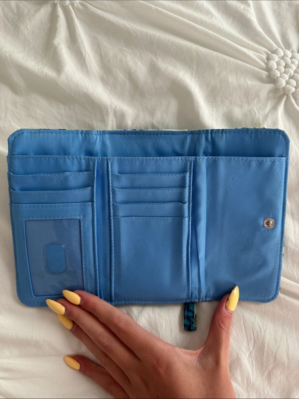Vera Bradley Blue & Green Floral Quilted Wristlet Clutch - Picture 3 of 3